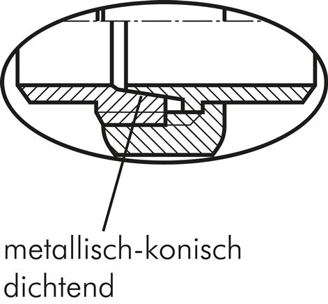 detailed view: Metallic-conical sealing