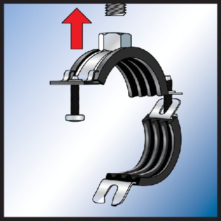 Príklad použití: Objímky potrubí Fischer montáž 1