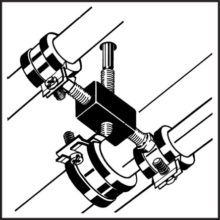 Príklad použití: Univerzální kostka pro objímky potrubí