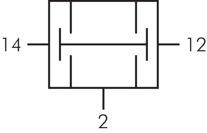 Schematický symbol: Ventil UND