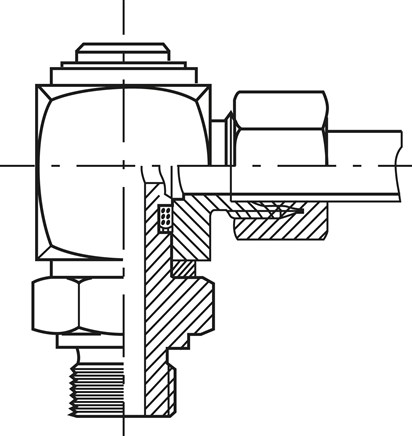 HD elbow screw-in swivel joint G 1/4-8 S (M16x1.5) (DREH8SR) - Landefeld -  Pneumatics - Hydraulics - Industrial Supplies