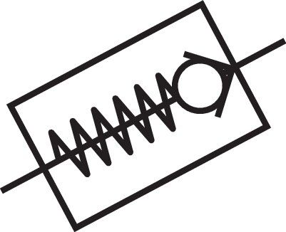 Schematický symbol: Zpetný ventil (prutok ze závitu do hadice)