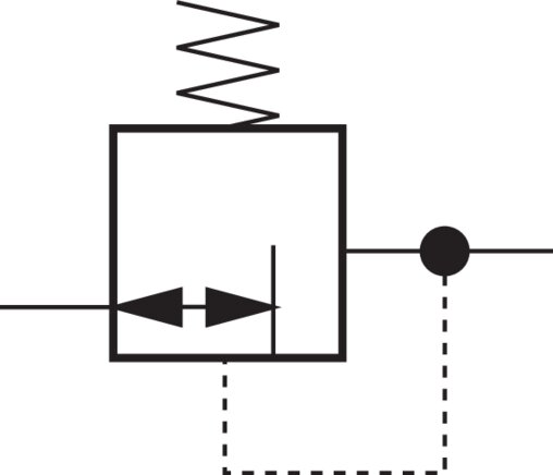 Schematic symbol: Pressure reducer