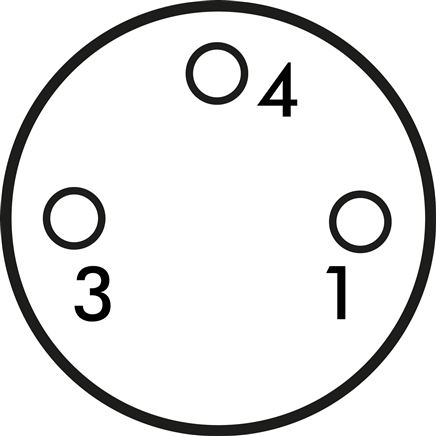 Schematický symbol: M 8 – zásuvkou (3pólový)
