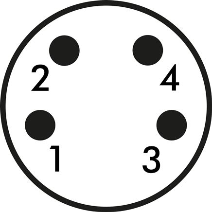 Simbolo di comando: Spina M 8 (4 poli)