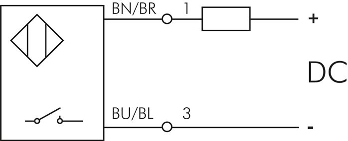 Schematic symbol: 2-wire solid state sensor