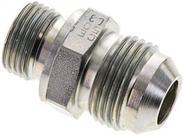 Double nipple M 18 x 1.5-UNF 7/8"-14(JIC), Zinc plated steel