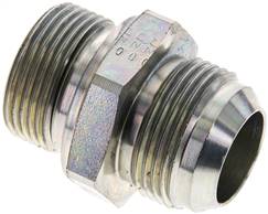 Double nipple M 33 x 2-UN 1-5/16"-12(JIC), Zinc plated steel
