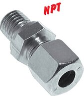Straight cutting ring fitt. NPT 3/8"-8 L (M14x1.5), Zinc plated steel