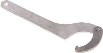 Hook spanner, with hinge, for slotted nut 92 - 148mm
