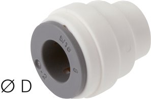 End cap for 5/32" (3.97 mm) hoses, IQS-LE (EPDM-seal)