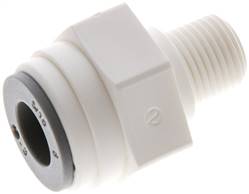 Straight push in fittings R 1/8"-5/16" (7.94 mm), IQS-LE (EPDM seal)