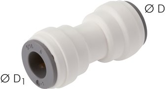 Straight push in fittings 6-6mm, IQS-LE (EPDM seal)