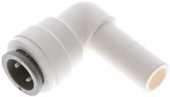 Angle push in fitting1/2" (12.7 mm) push in nipple-1/2" (12.7 mm) hose, IQS-LE (EPDM-seal)