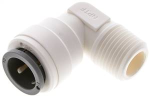 Angle push in fittingNPT 3/8"-1/2" (12.7 mm), IQS-LE (EPDM-seal)