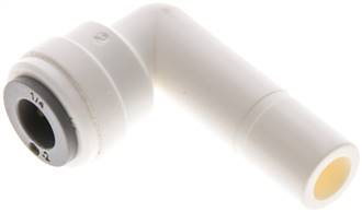 Angle push in fitting3/8" (9.52 mm) push in nipple-1/4" (6.35 mm) hose, IQS-LE (EPDM-seal)