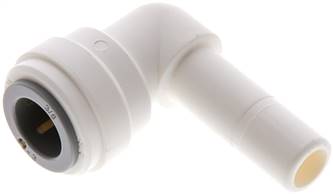 Angle push in fitting3/8" (9.52 mm) push in nipple-3/8" (9.52 mm) hose, IQS-LE (EPDM-seal)