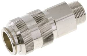 Coupling socket (NW15) G 3/4"(male thread), Nickel-plated brass