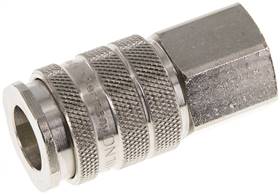 Coupling socket (NW10) G 1/2"(Female thread), Nickel-plated brass