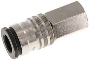Coupling socket (NW10) G 1/2"(Female thread), Brass / steel