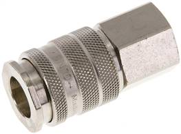 Coupling socket (NW10) G 1/4"(Female thread), Nickel-plated brass
