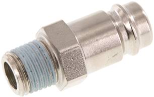 Coupling plug (NW10) R 1/4"(male thread), Hardened and nickel-plated steel