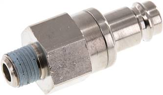 Coupling plug (NW10) R 1/4"(male thread), Nickel-plated brass