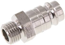 Coupling plug (NW10) G 1/4"(male thread), Stainless steel