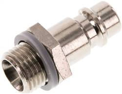 Coupling plug (NW7,2) G 1/4"(male thread), Nickel-plated brass