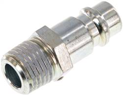 Coupling plug (NW7,2) R 1/4"(male thread), Hardened steel & zinc plated