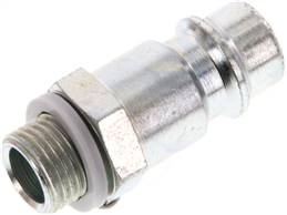 Coupling plug (NW7,2) G 1/8"(male thread), Hardened steel & zinc plated