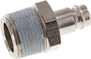 Coupling plug (NW10) R 3/4"(male thread), Hardened and nickel-plated steel