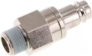 Coupling plug (NW10) R 3/8"(male thread), Nickel-plated brass