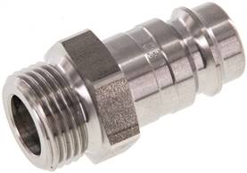 Coupling plug (NW10) G 3/8"(male thread), Stainless steel