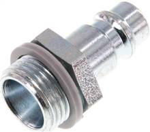Coupling plug (NW7,2) G 3/8"(male thread), Hardened steel & zinc plated