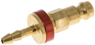 Coupling plug (NW5) 4mm hose, red, octagonal SW10