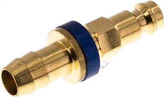 Coupling plug (NW5) 9 (3/8")mm hose, blue, hexagonal SW10