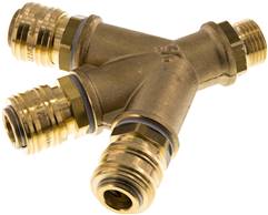 3-way-Air junction with coupling sockets, G 1/2"