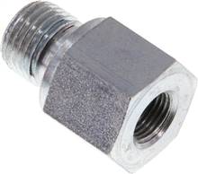 Hydraulic reducer G 1/4"(male thread)-G 1/8"(Female thread), Zinc plated steel, Elastomer seal