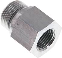 Hydraulic reducer G 3/4"(male thread)-G 1/2"(Female thread), Zinc plated steel, Elastomer seal