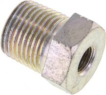 Reducing nipple NPT 1/2"(male thread)-NPT 1/8"(Female thread), Zinc plated steel