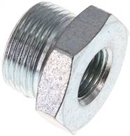 Reducing nipple M 22x1,5(male thread)-G 1/4"(Female thread), Zinc plated steel