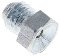 Straight funnel type grease nipple, M 6, Zinc plated steel