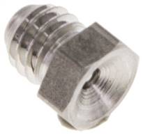Straight funnel type grease nipple, M 6, 1.4305