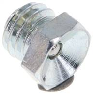 Straight funnel type grease nipple, M 8, Zinc plated steel