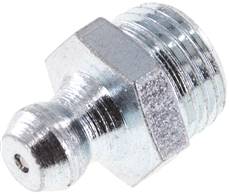 Straight conical grease nipple, M 10 x 1 (conical), Zinc plated steel