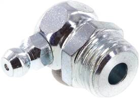 90° conical grease nipple, R 1/4", Zinc plated steel