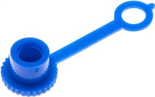 Plastic safety cap for conical grease nipple, blue