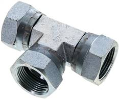 T screw connection,UN 1-5/16"-12 (JIC), Zinc plated steel