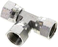 T screw connection,UNF 3/4"-16 (JIC), Zinc plated steel